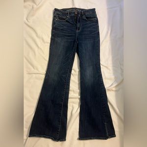 deep wash flare jeans from american eagle